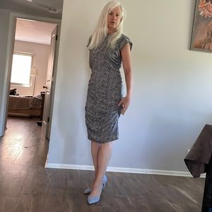 Silk animal print dress